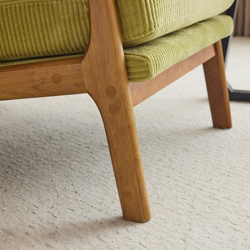 Chaise de loisirs à dossier haut en bois massif avec accoudoirs et dossier, chaise d'appoint