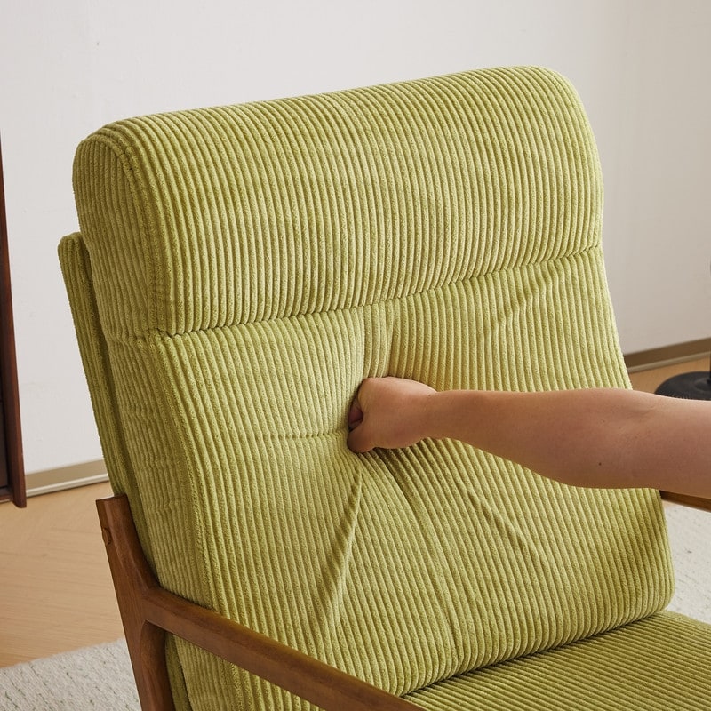 Chaise de loisirs à dossier haut en bois massif avec accoudoirs et dossier, chaise d'appoint