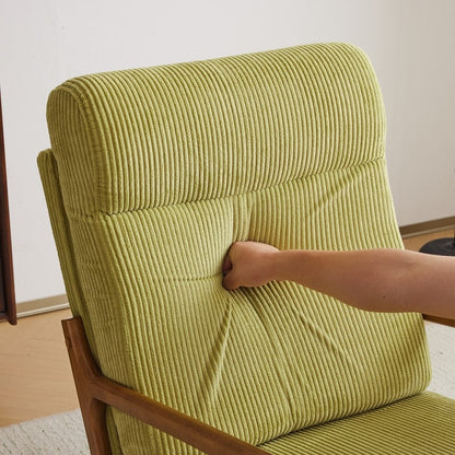 Chaise de loisirs à dossier haut en bois massif avec accoudoirs et dossier, chaise d'appoint