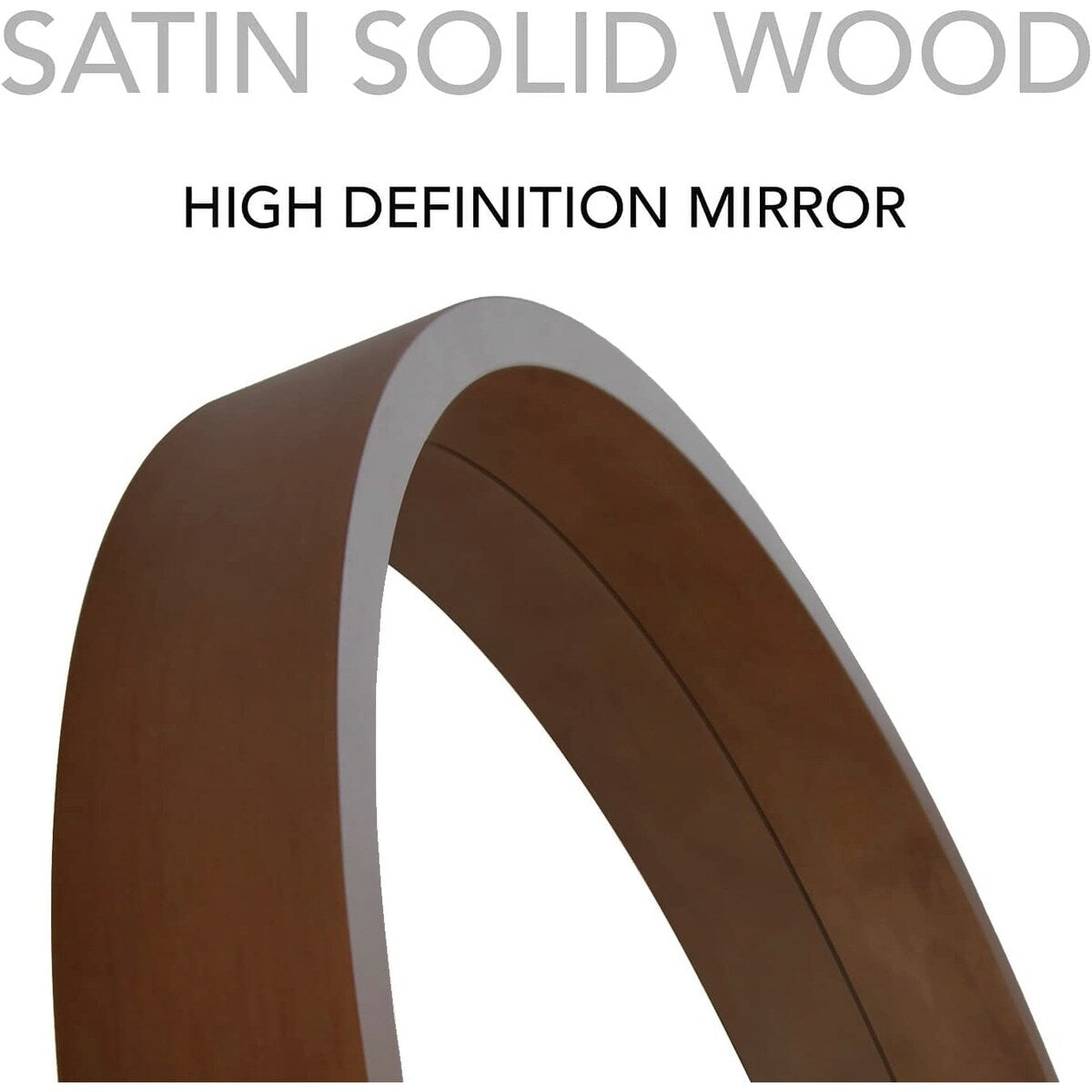 Miroir mural rond classique avec cadre en bois