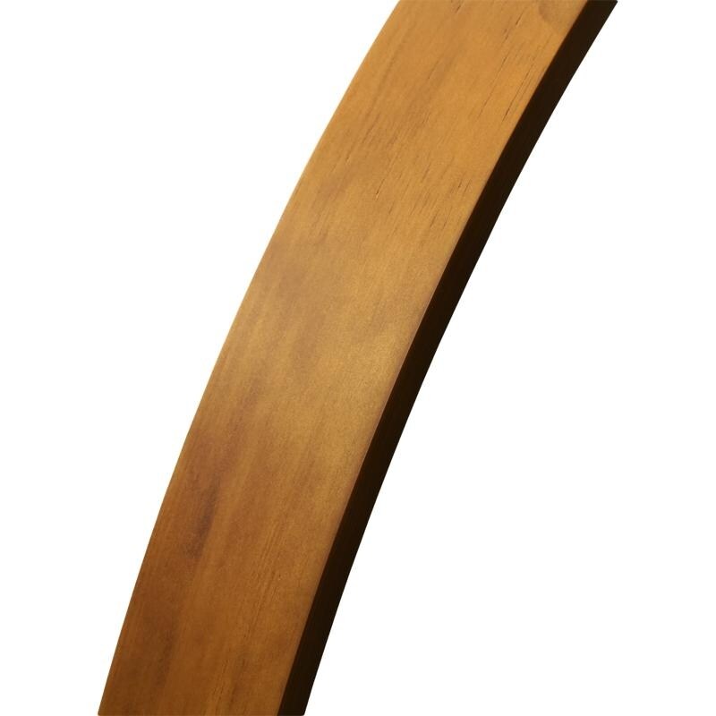 Miroir mural rond classique avec cadre en bois