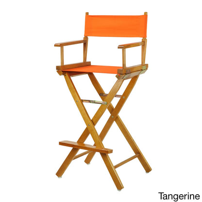 Chaise de réalisateur de 30 pouces avec cadre en chêne miel