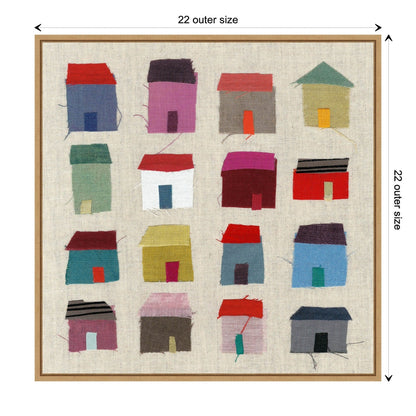 Impression sur toile encadrée « Maisons » de Jenny Frean – Sylvie Maple