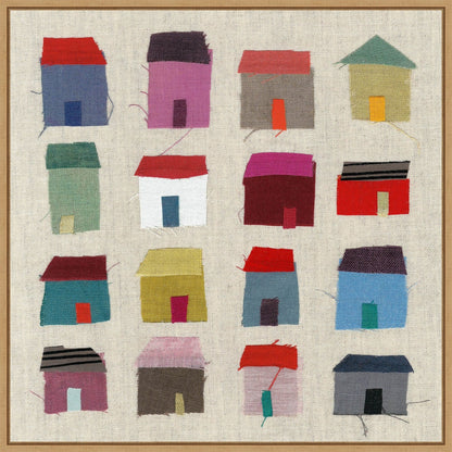 Impression sur toile encadrée « Maisons » de Jenny Frean – Sylvie Maple