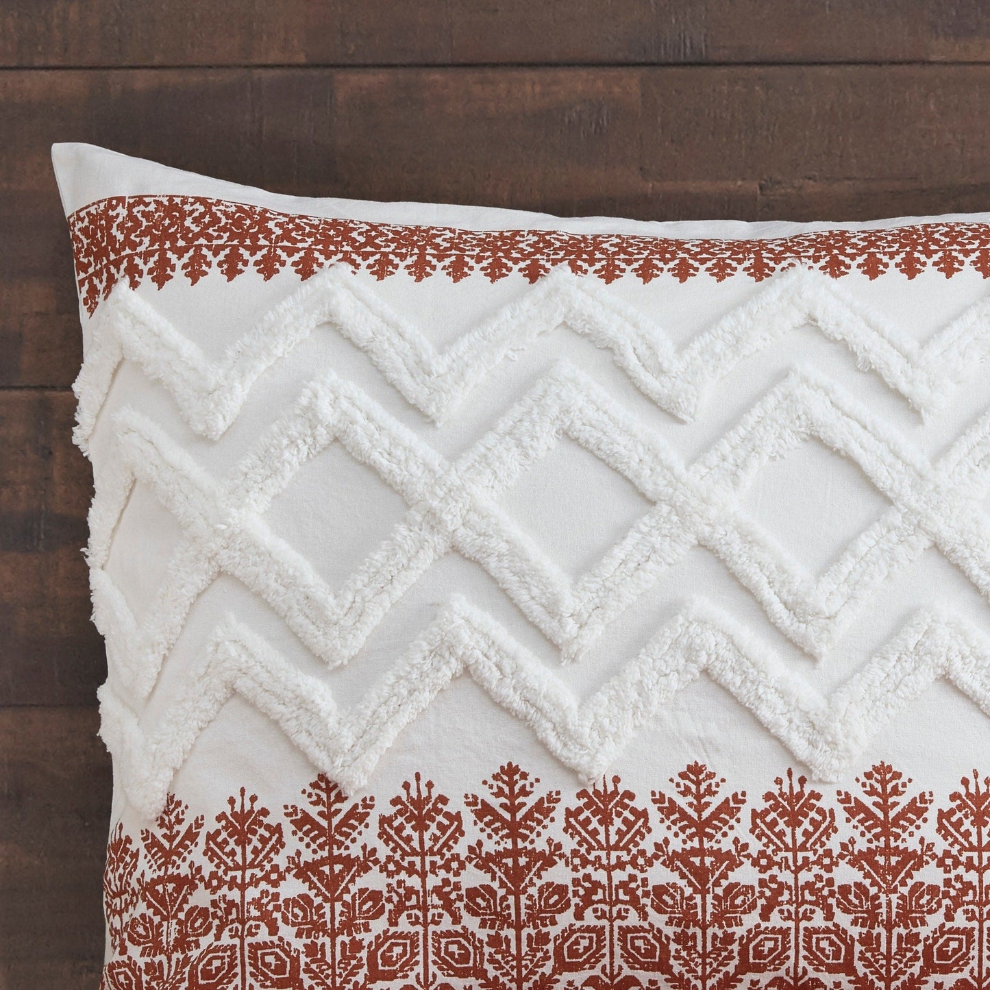 Parure de lit 3 pièces en coton avec capitonnage chenille INK+IVY Mila