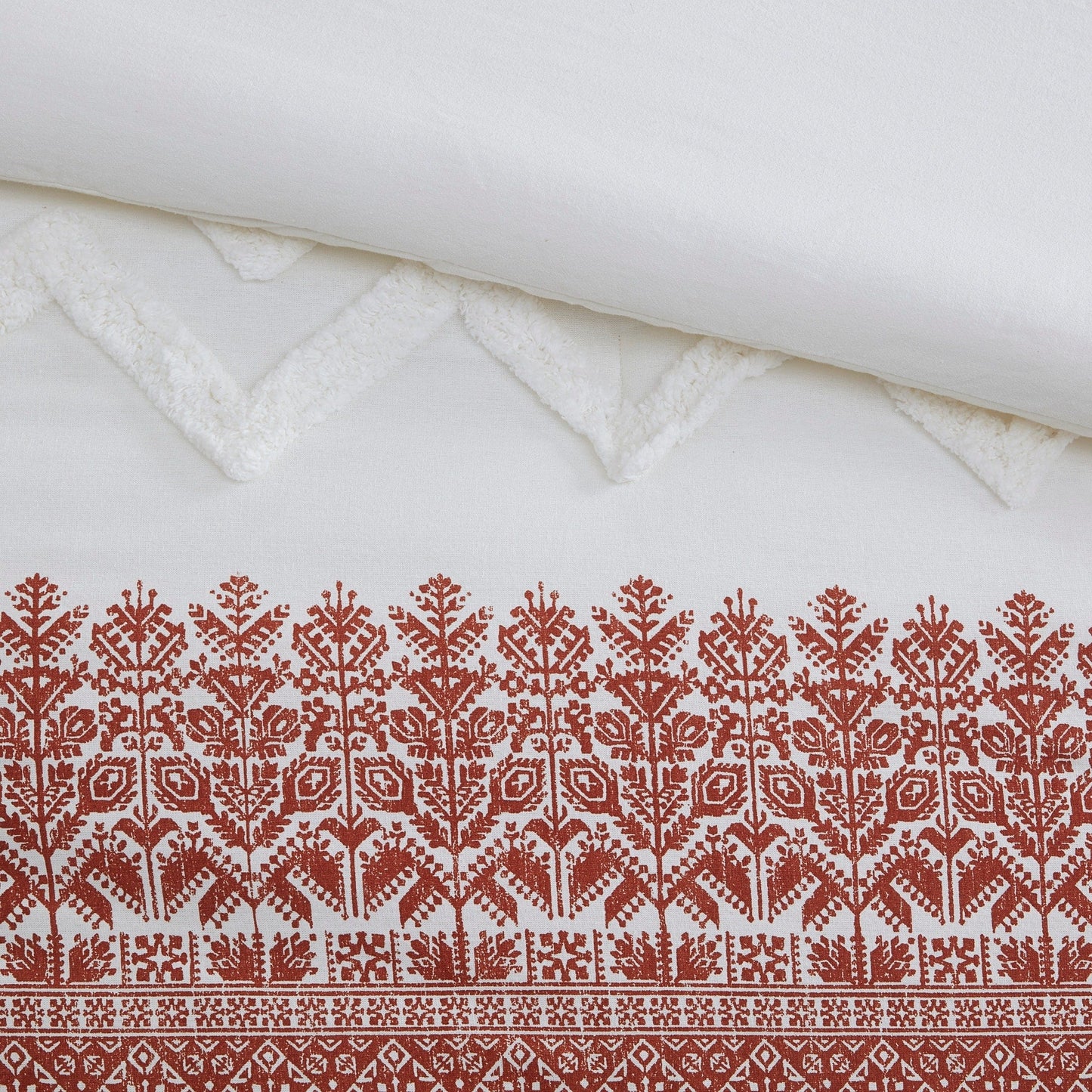 Parure de lit 3 pièces en coton avec capitonnage chenille INK+IVY Mila