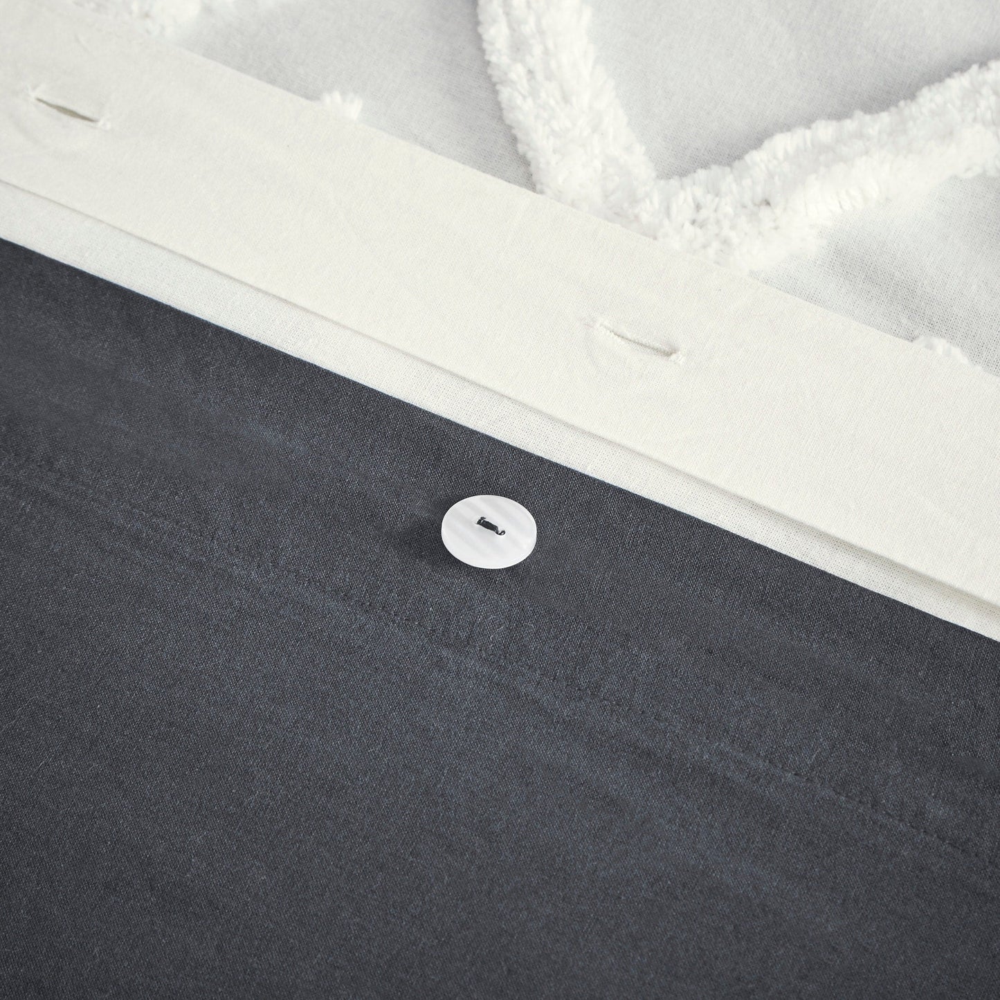 Parure de lit 3 pièces en coton avec capitonnage chenille INK+IVY Mila