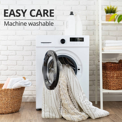 Parure de lit Imani en coton imprimé avec chenille INK+IVY