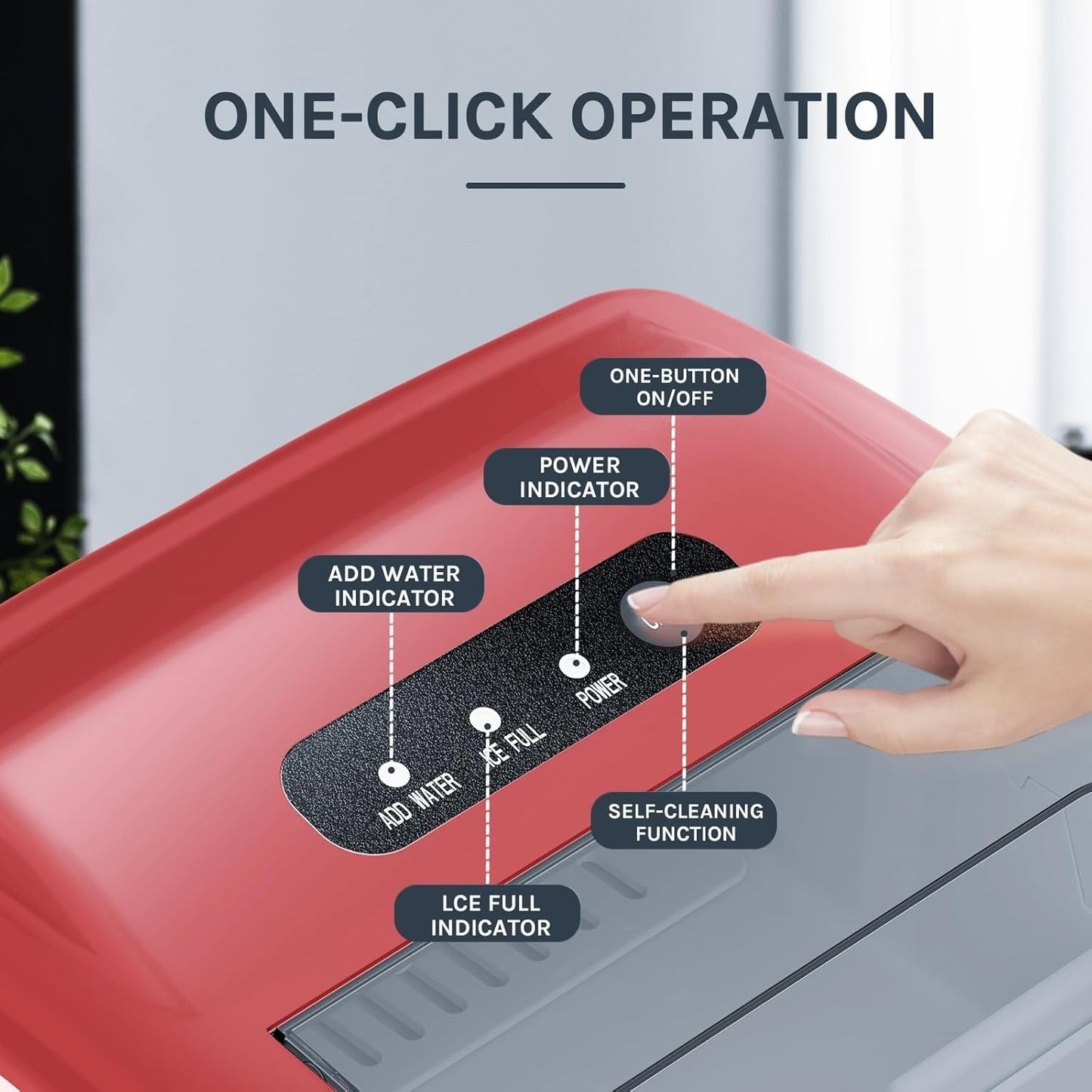 Machine à glaçons de comptoir, machine à glaçons portable avec poignée, machine à glaçons autonettoyante, pour la maison, le bureau et la cuisine