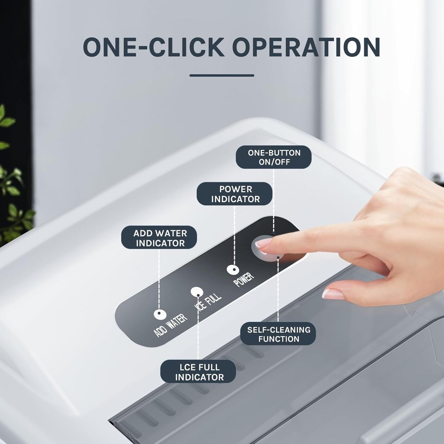 Machine à glaçons de comptoir, machine à glaçons portable avec poignée, machine à glaçons autonettoyante, pour la maison, le bureau et la cuisine