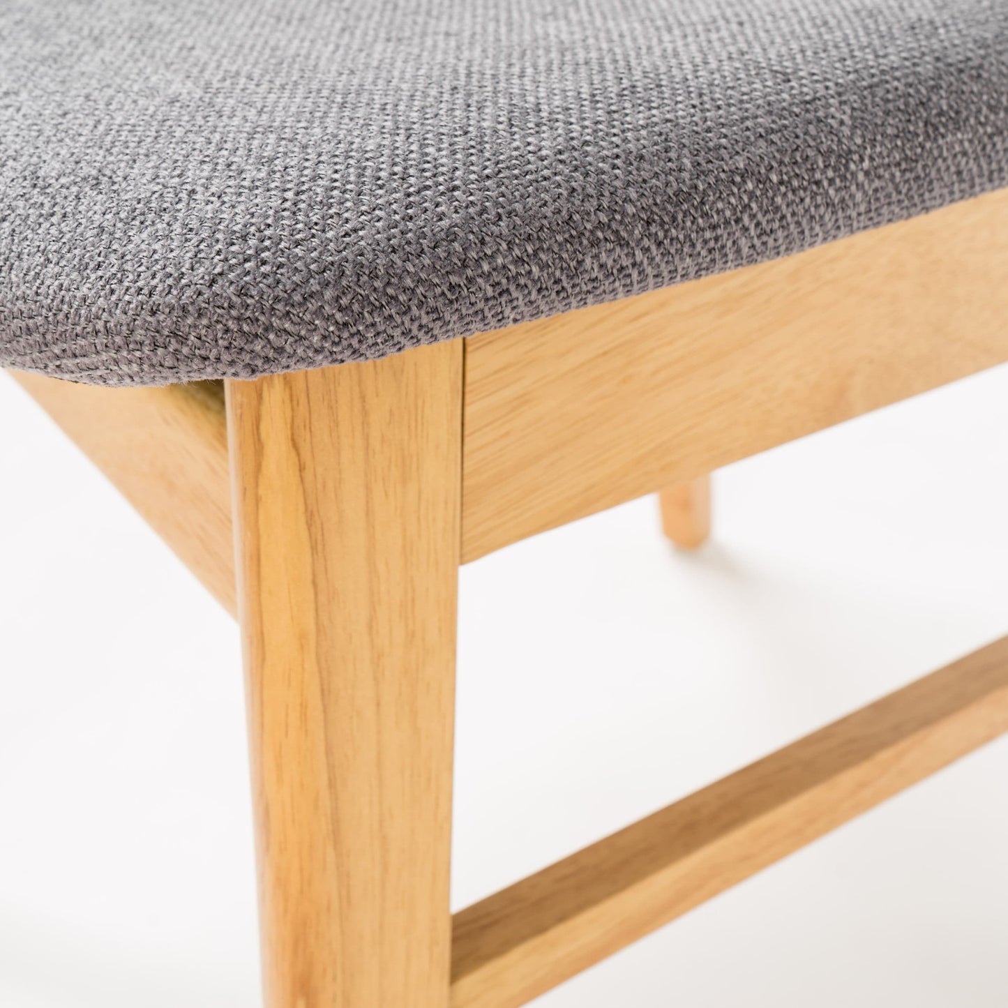 Chaise de salle à manger Abrielle en bois d'hévéa rembourrée, style milieu de siècle, par Christopher Knight Home (lot de 2)