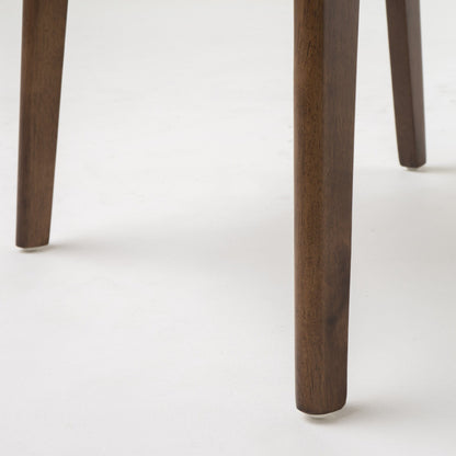 Chaise de salle à manger Abrielle en bois d'hévéa rembourrée, style milieu de siècle, par Christopher Knight Home (lot de 2)