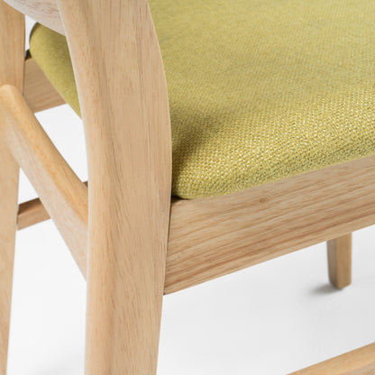 Chaise de salle à manger Abrielle en bois d'hévéa rembourrée, style milieu de siècle, par Christopher Knight Home (lot de 2)