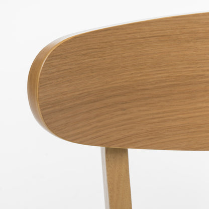 Chaise de salle à manger Abrielle en bois d'hévéa rembourrée, style milieu de siècle, par Christopher Knight Home (lot de 2)