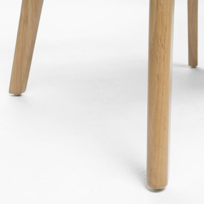 Chaise de salle à manger Abrielle en bois d'hévéa rembourrée, style milieu de siècle, par Christopher Knight Home (lot de 2)