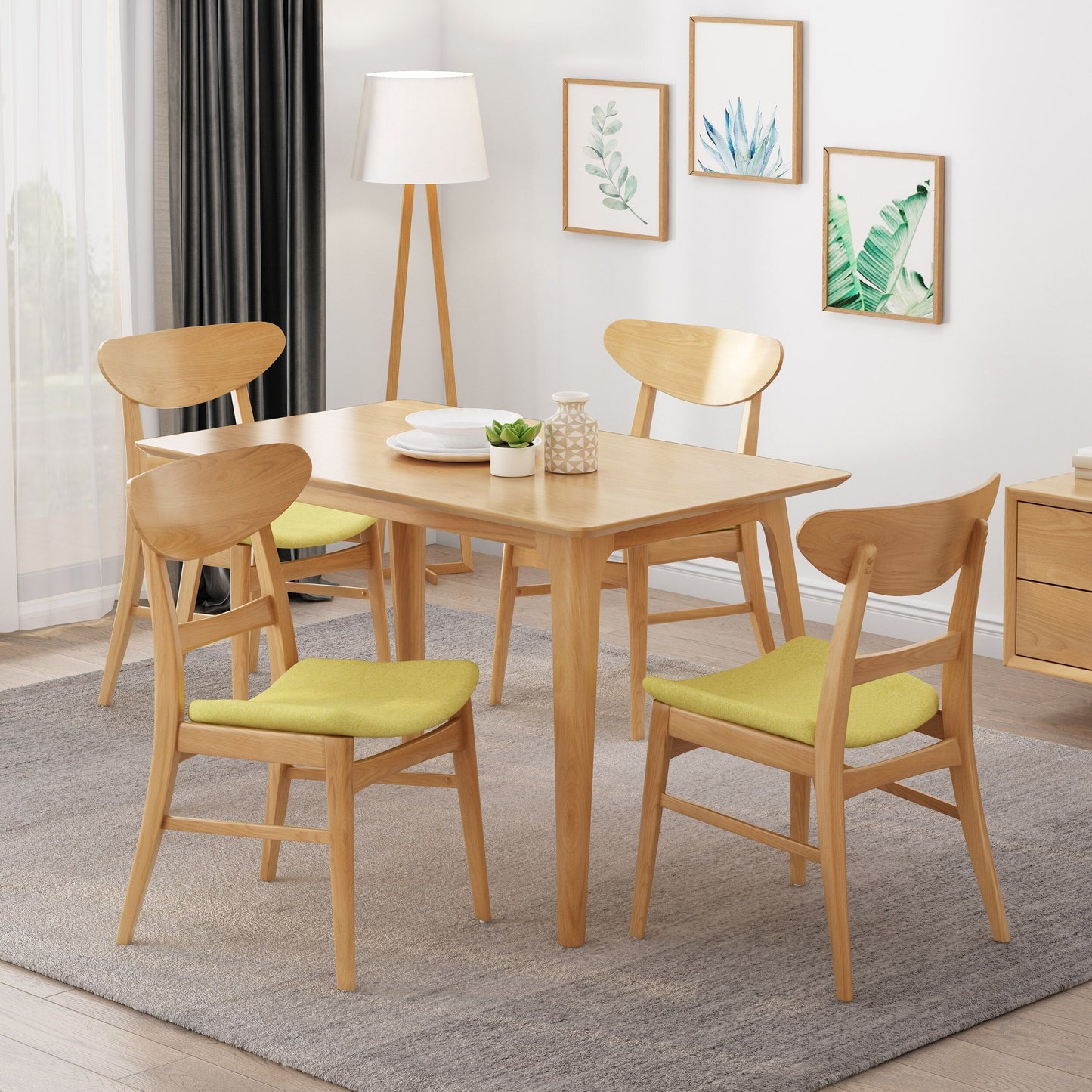 Chaises de salle à manger modernes Idalia du milieu du siècle (lot de 4) par Christopher Knight Home
