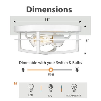 13 plafonniers industriels encastrés à 2 lumières