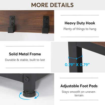 Ensemble de porte-manteaux et bancs à chaussures pour entrée, porte-manteaux et porte-chaussures industriel