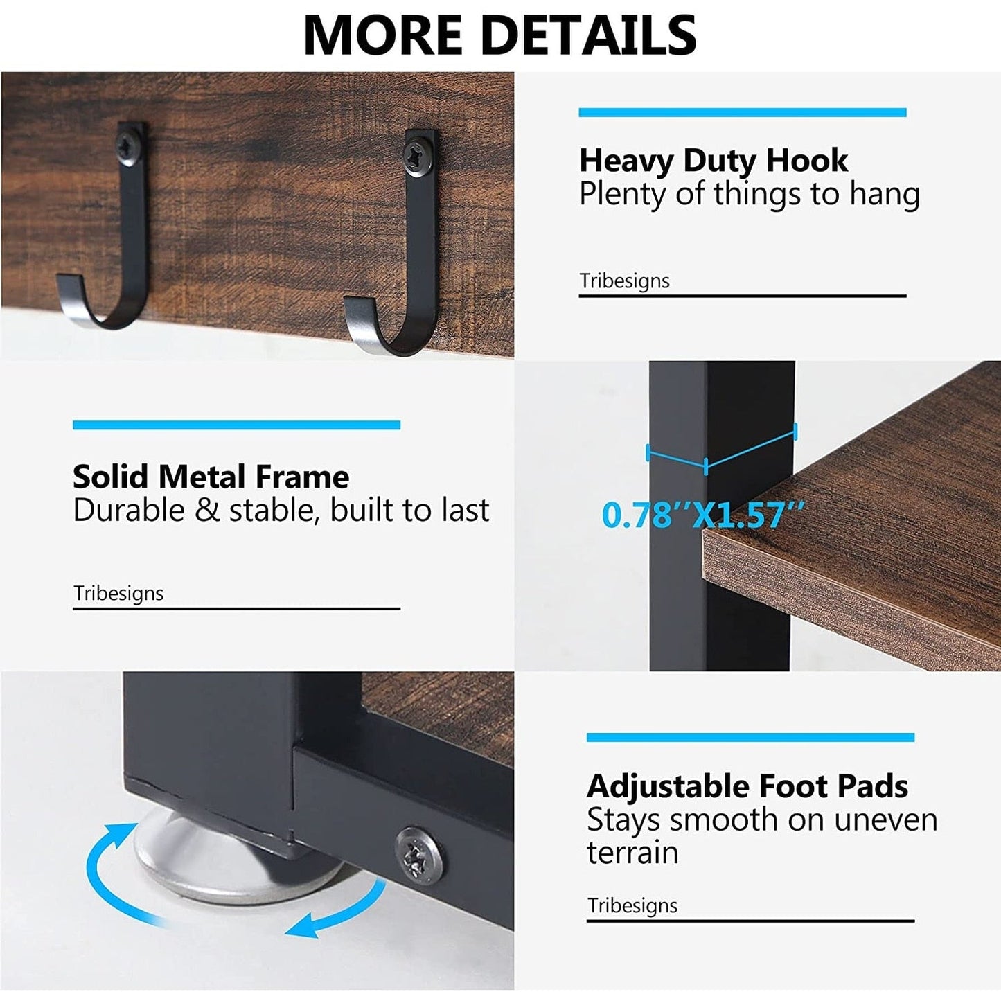 Ensemble de porte-manteaux et bancs à chaussures pour entrée, porte-manteaux et porte-chaussures industriel