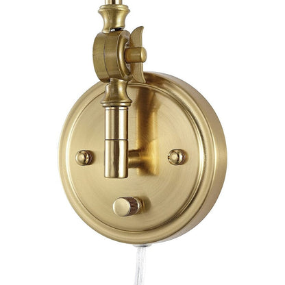 Applique murale industrielle à bras pivotant WINGBO avec abat-jour en métal, paquet de 2...