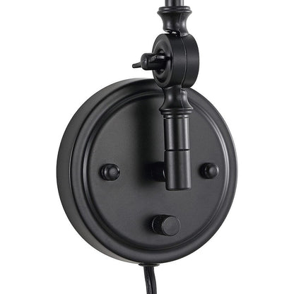 Applique murale industrielle à bras pivotant WINGBO avec abat-jour en métal, paquet de 2...