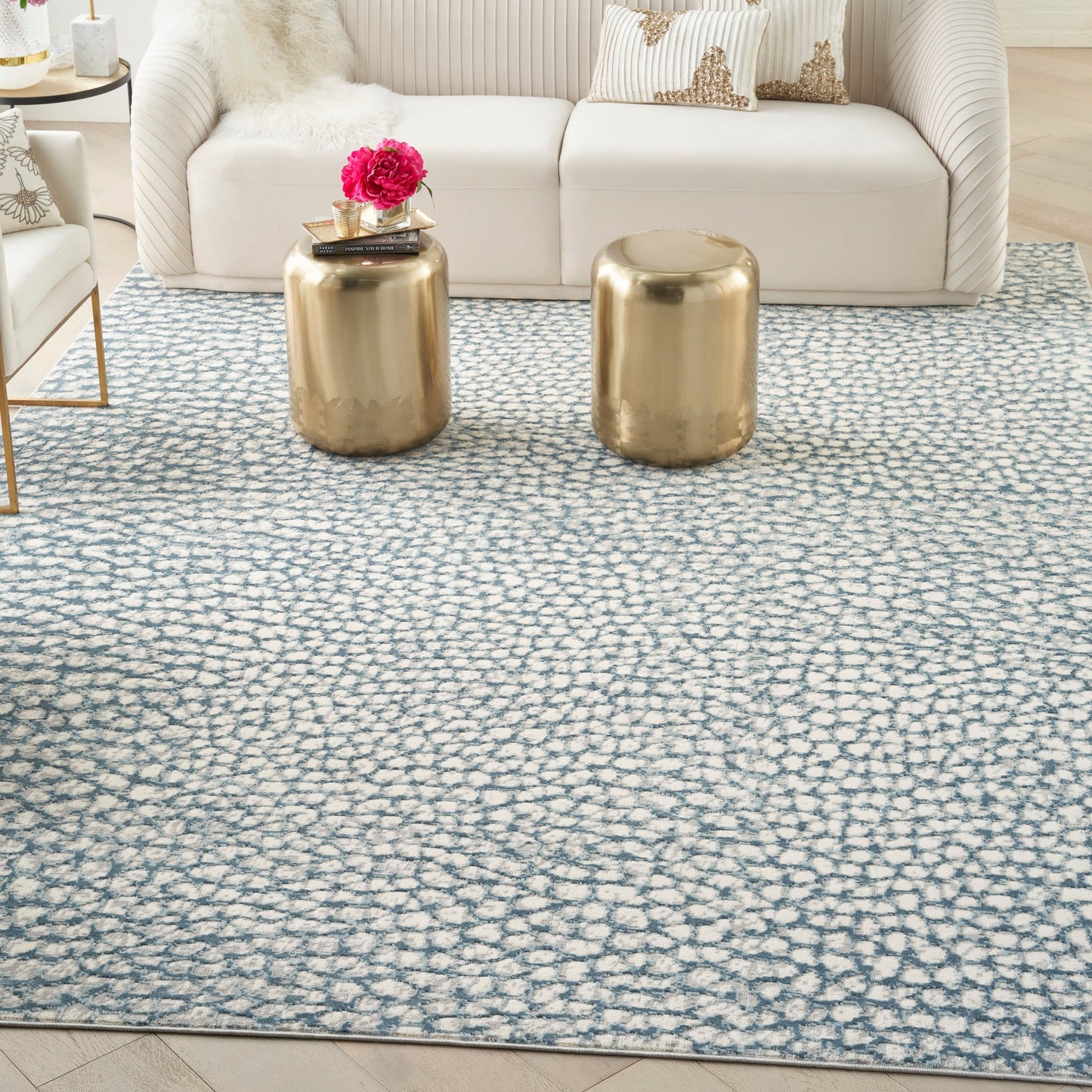 Tapis moderne abstrait en galets Nourison Joli