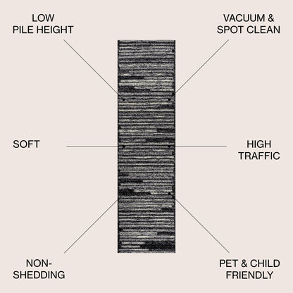 JONATHAN Y Tapis moderne à rayures berbères Aksil