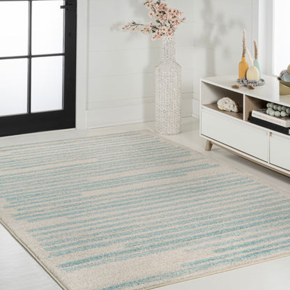 JONATHAN Y Tapis moderne à rayures berbères Aksil