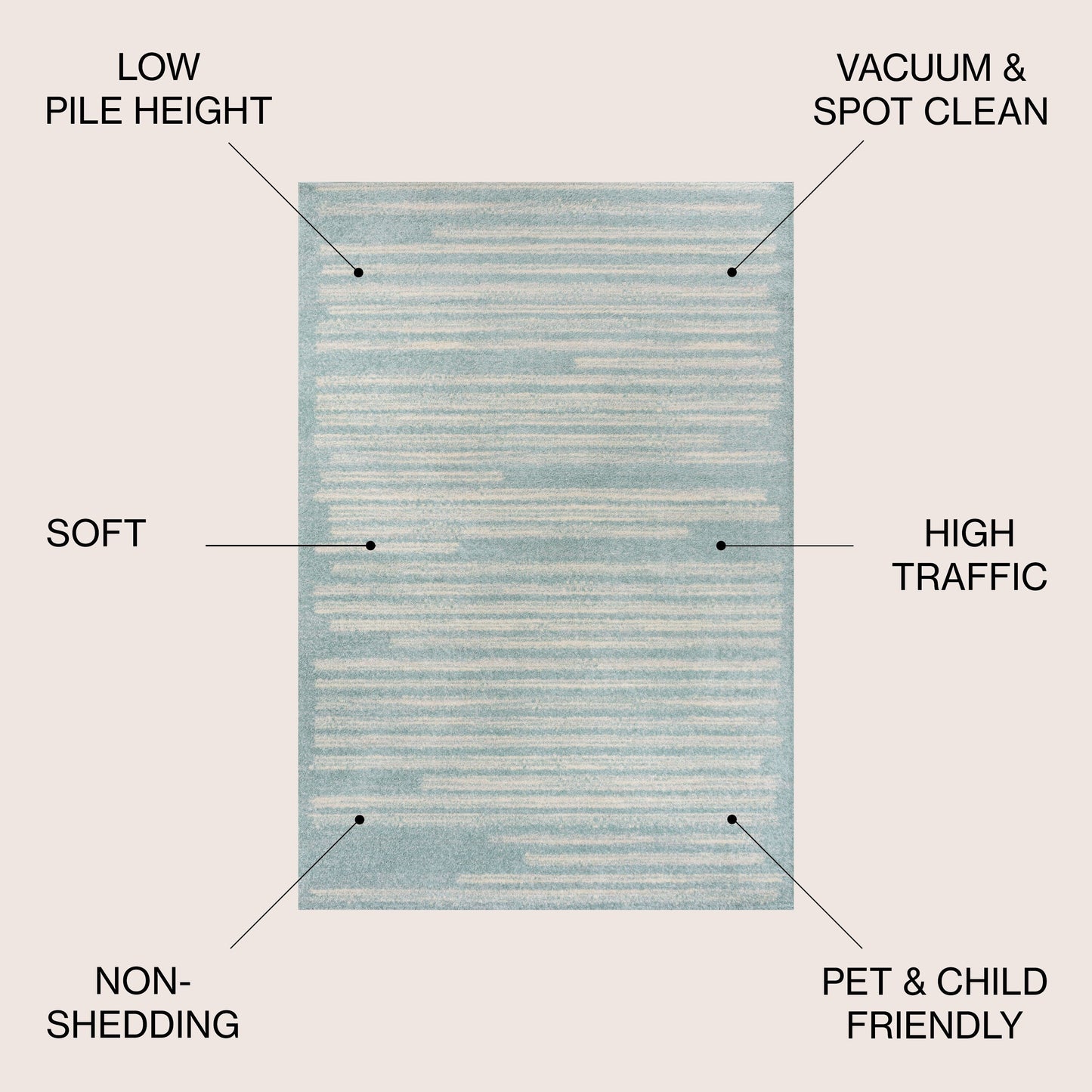 JONATHAN Y Tapis moderne à rayures berbères Aksil