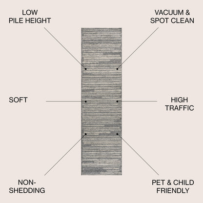 JONATHAN Y Tapis moderne à rayures berbères Aksil
