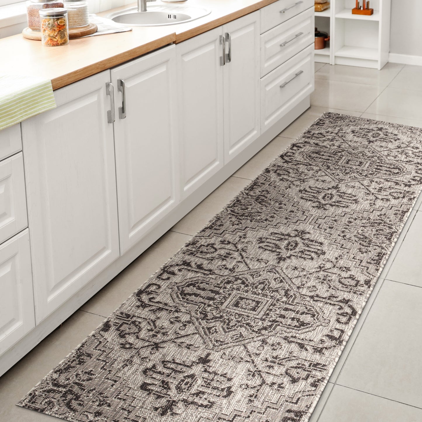 Tapis d'intérieur/extérieur JONATHAN Y Charleston Medallion