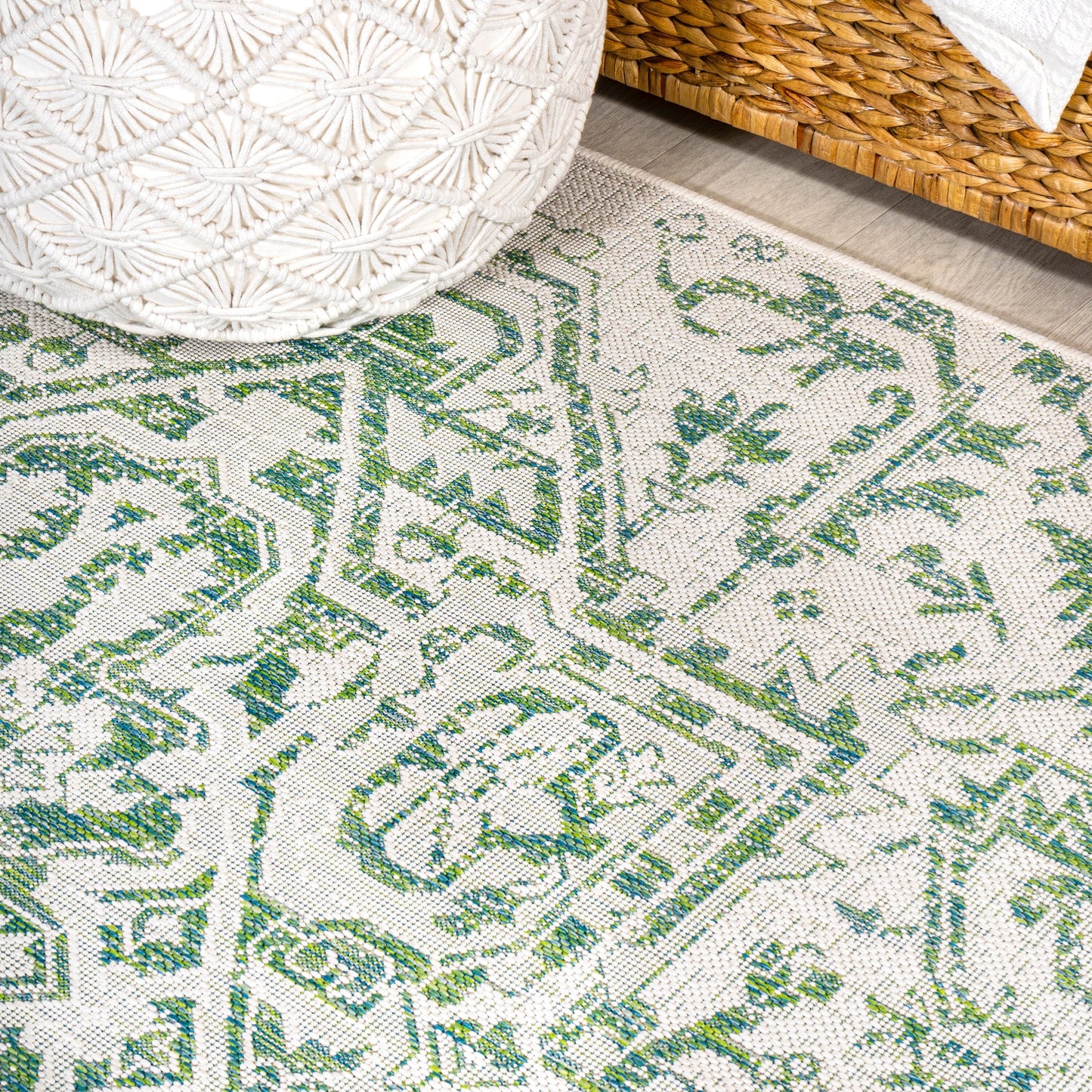 Tapis d'intérieur/extérieur JONATHAN Y Charleston Medallion