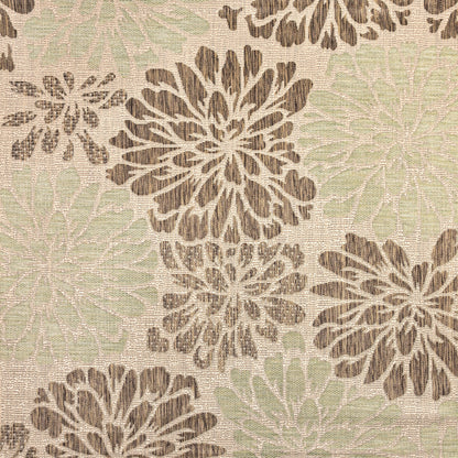 Tapis d'intérieur/extérieur JONATHAN Y à motif floral tissé texturé