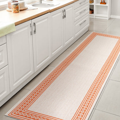 Tapis d'intérieur/extérieur JONATHAN Y Havana Classic à bordure losanges