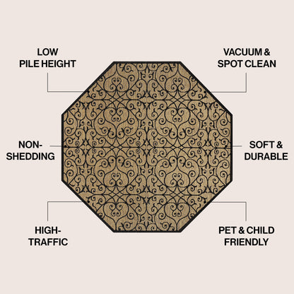 Tapis d'intérieur/extérieur à tissage texturé JONATHAN Y Ourika