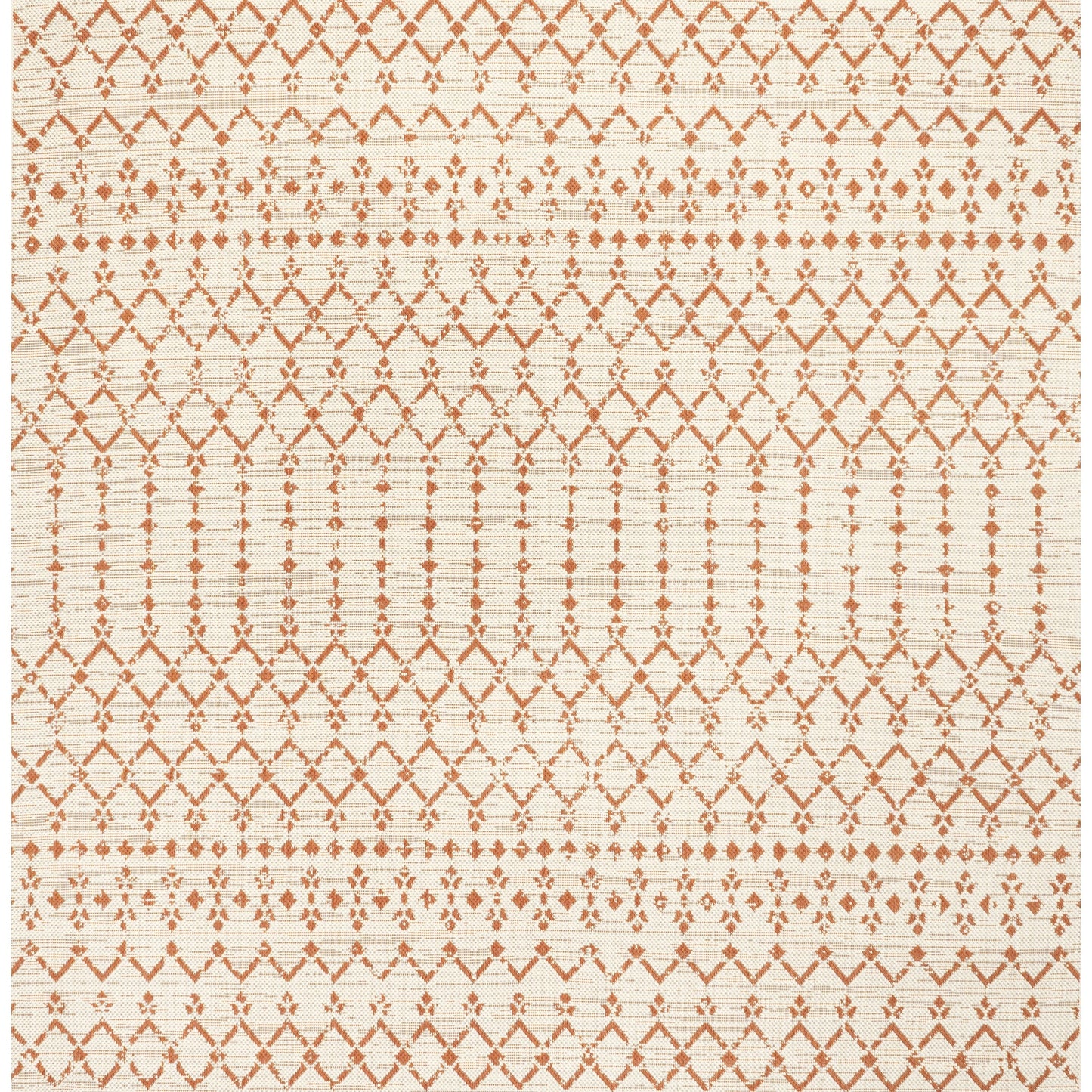 Tapis d'intérieur/extérieur JONATHAN Y Trebol à tissage géométrique texturé marocain
