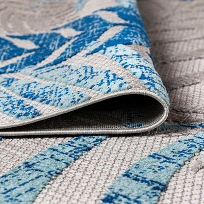 Tapis d'intérieur/extérieur JONATHAN Y Aydin à motifs de feuilles de palmier