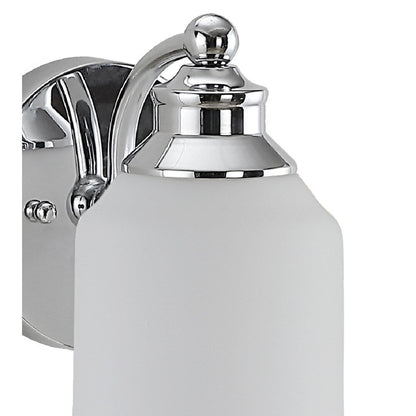 Applique murale à LED Jayne en fer et verre dépoli, style cottage de ferme, par JONATHAN Y