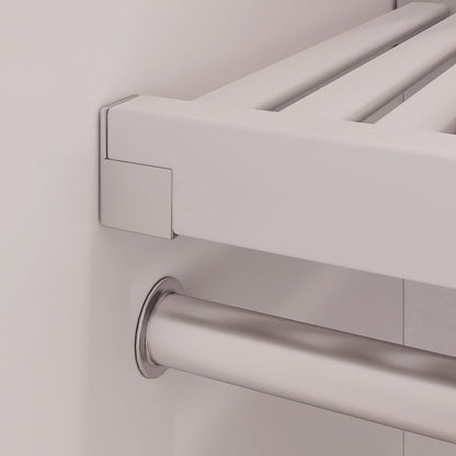 Système de placard en bois massif John Louis Home avec 3 tiroirs blanc