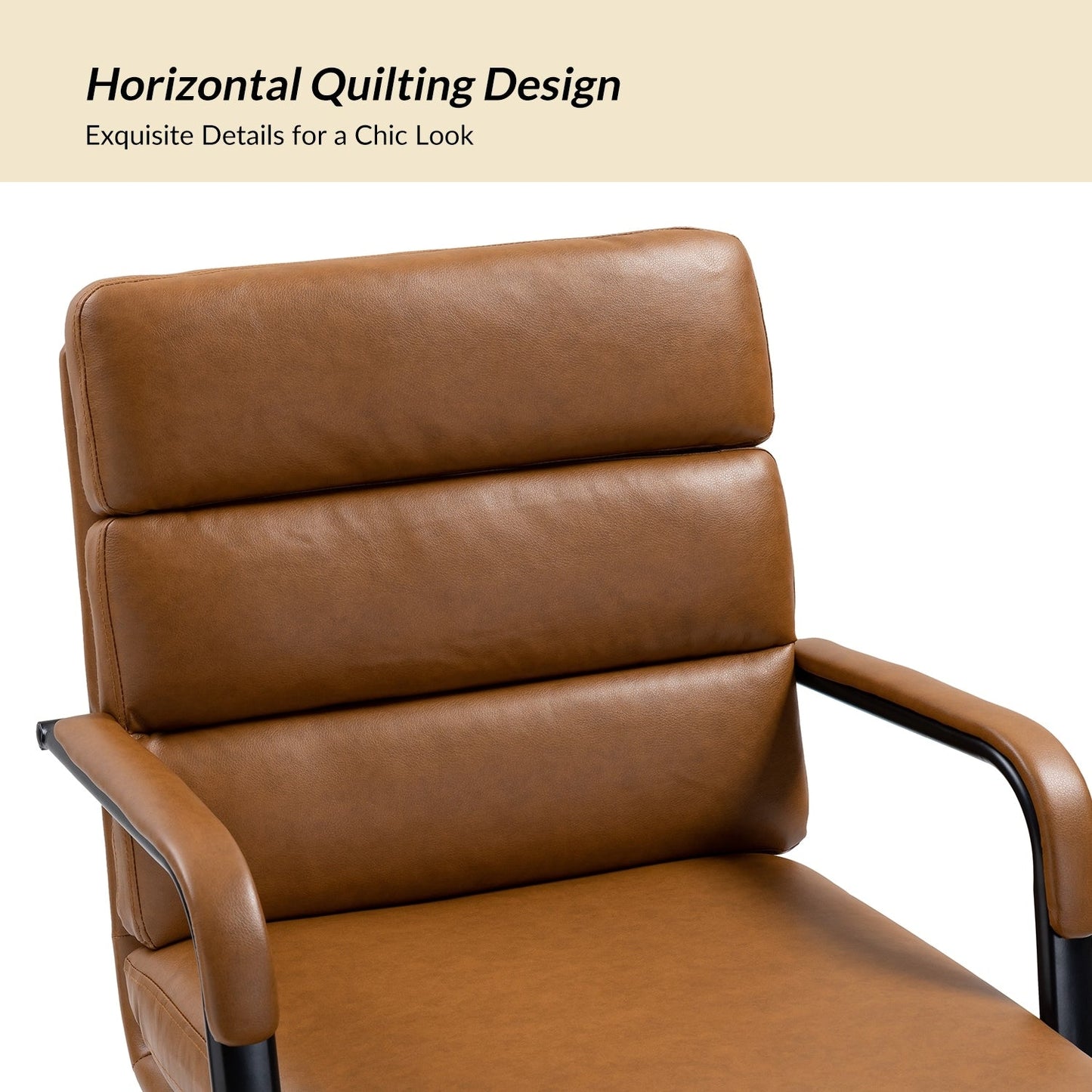 Chaise de travail moderne Joseph en similicuir avec verrouillage de l'inclinaison et inclinaison centrale par HULALA HOME