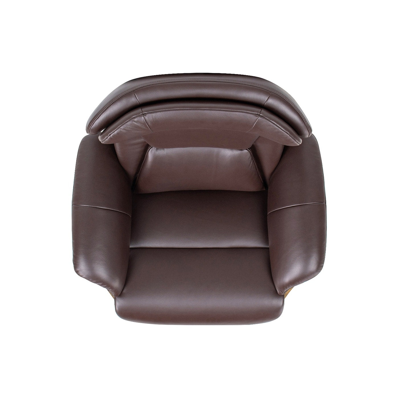 Fauteuil inclinable Jovan 31,5 en bois courbé et cuir véritable