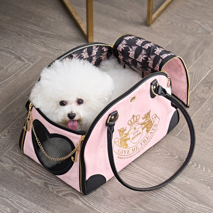 Sac de transport élégant Juicy Couture Give Me Treats pour animaux de compagnie - Sac de voyage