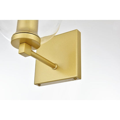 Applique de salle de bain Julian 1 lumière noire et transparente