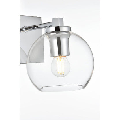 Applique de salle de bain Julian 1 lumière noire et transparente