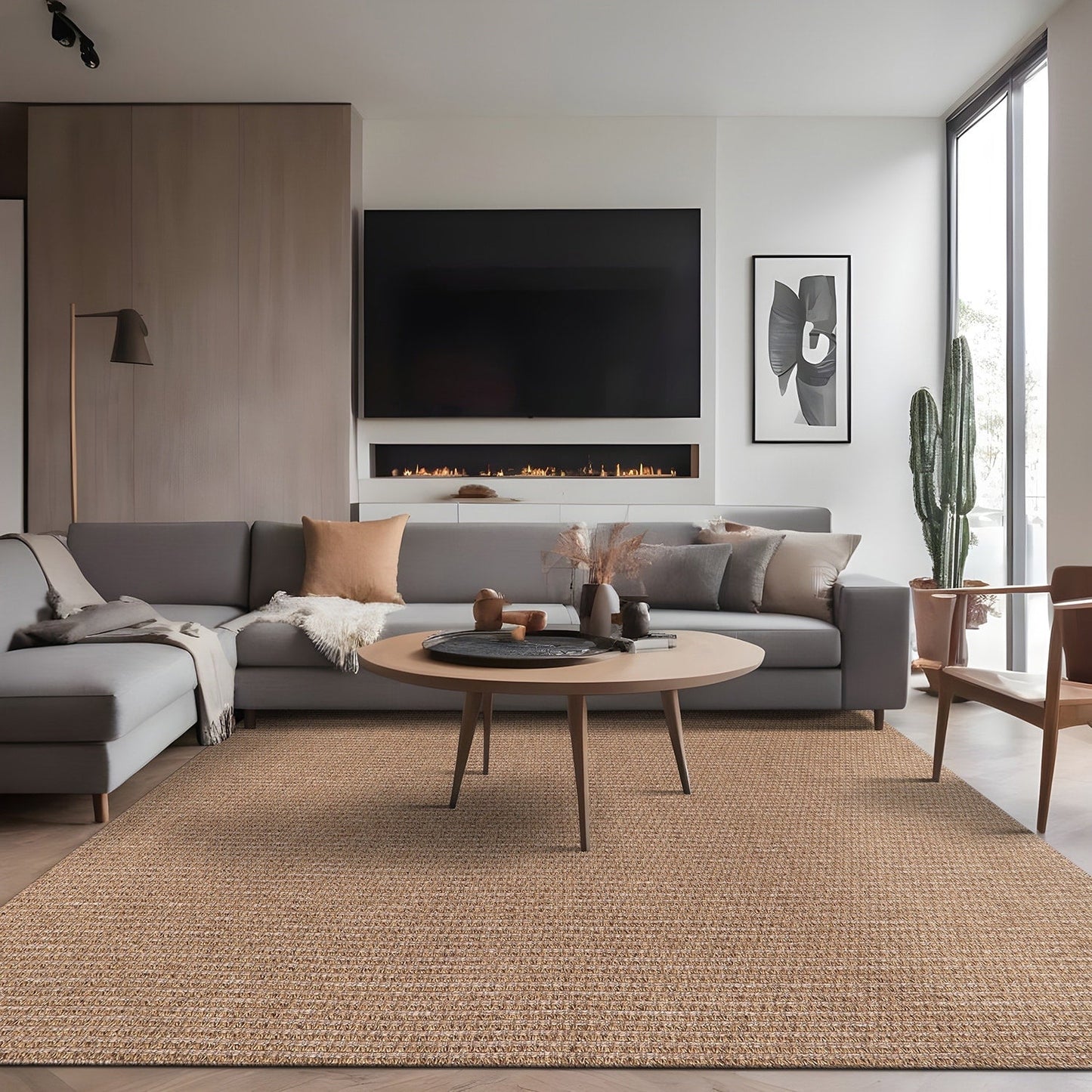 Tapis en jute Beverly Rug facile à nettoyer et ne perdant pas ses poils