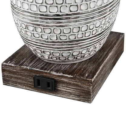 Ensemble de lampes de table à commande tactile KAWOTI avec ports USB (lot de 2)