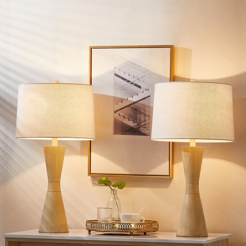 Ensemble de 2 lampes de table effet vieilli KAWOTI 27