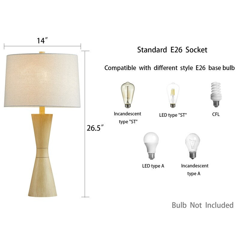 Ensemble de 2 lampes de table effet vieilli KAWOTI 27