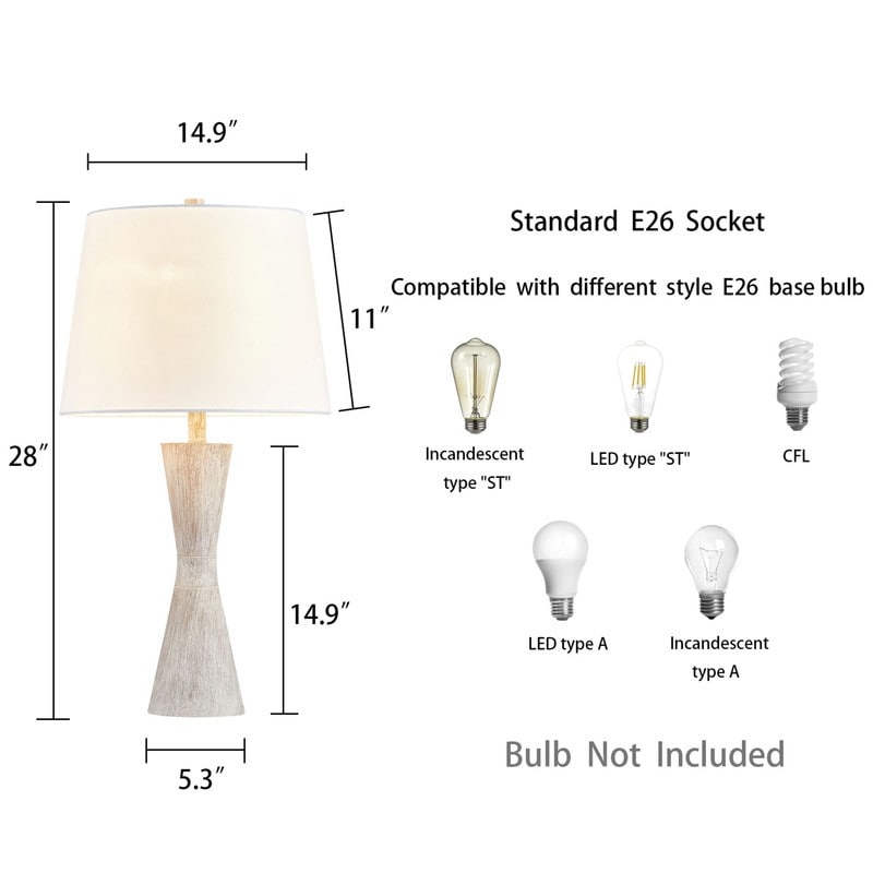 Ensemble de 2 lampes de table effet vieilli KAWOTI 27