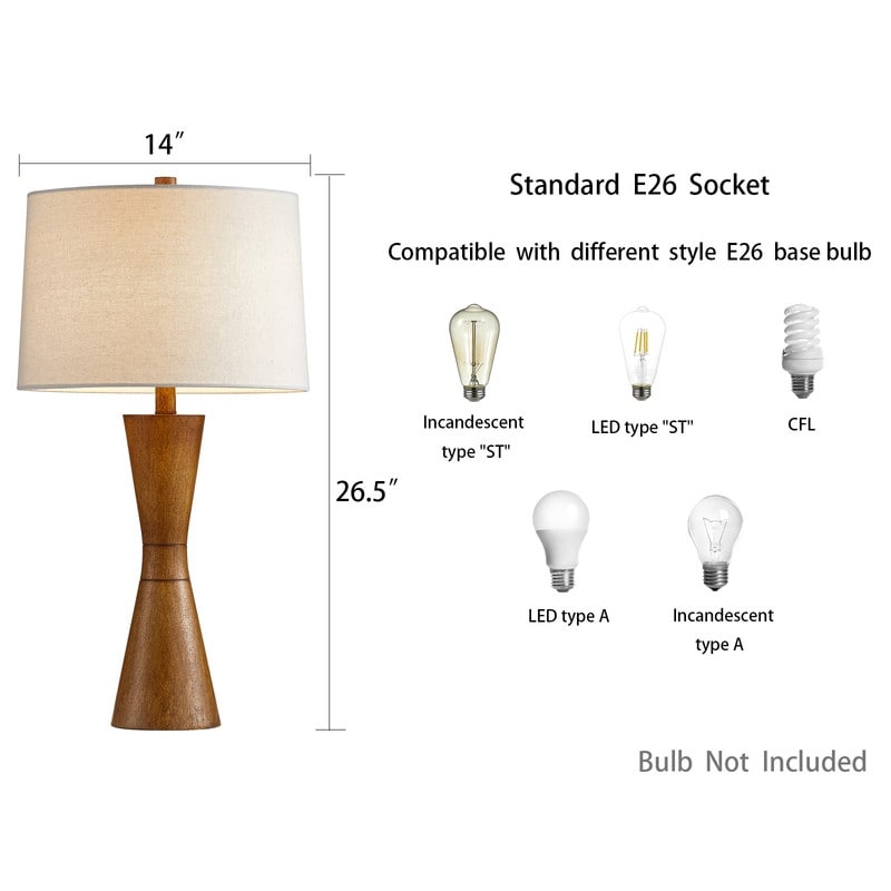 Ensemble de 2 lampes de table effet vieilli KAWOTI 27